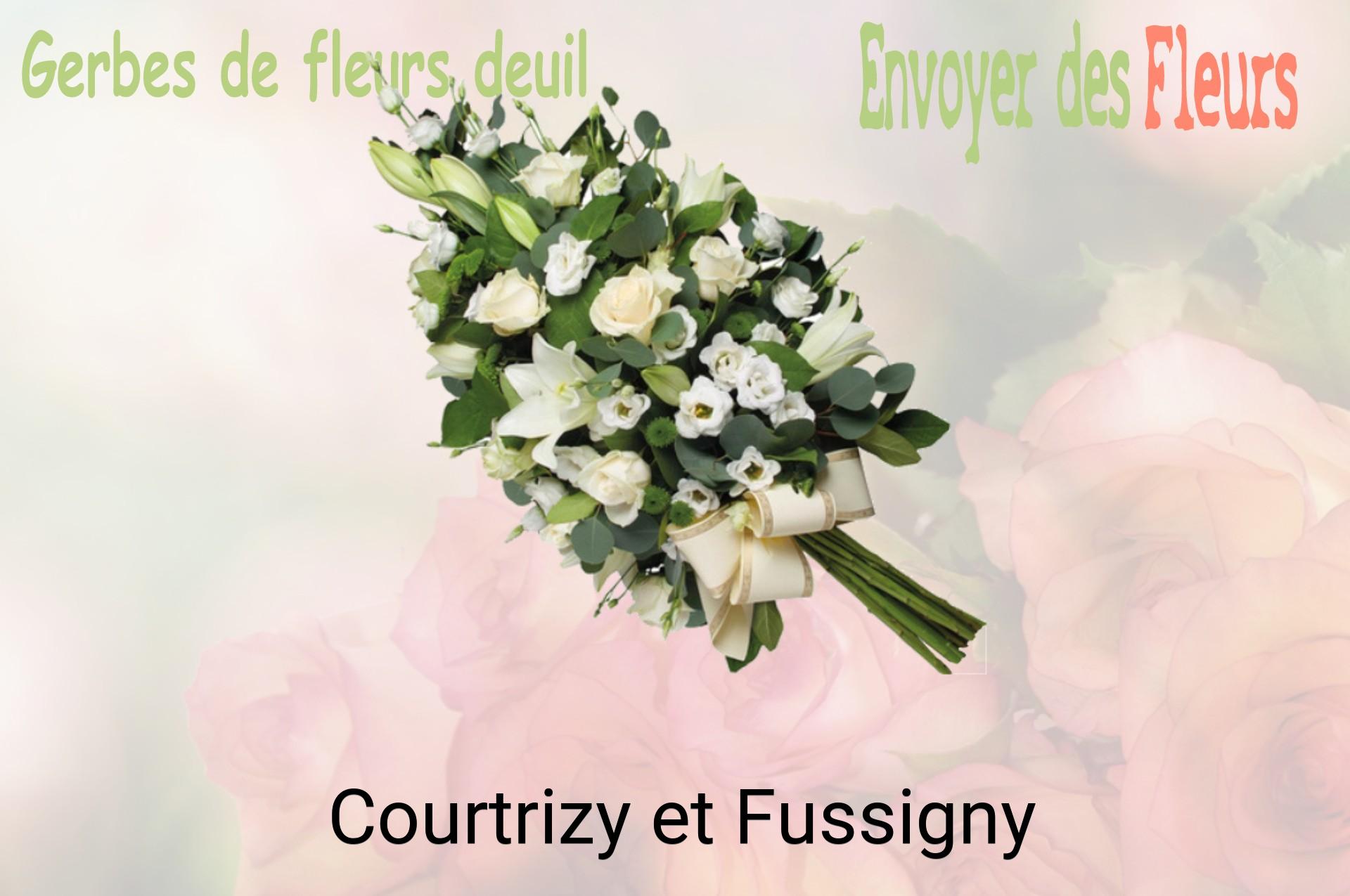 Gerbe de fleurs de deuil livrée à Courtrizy-et-Fussigny